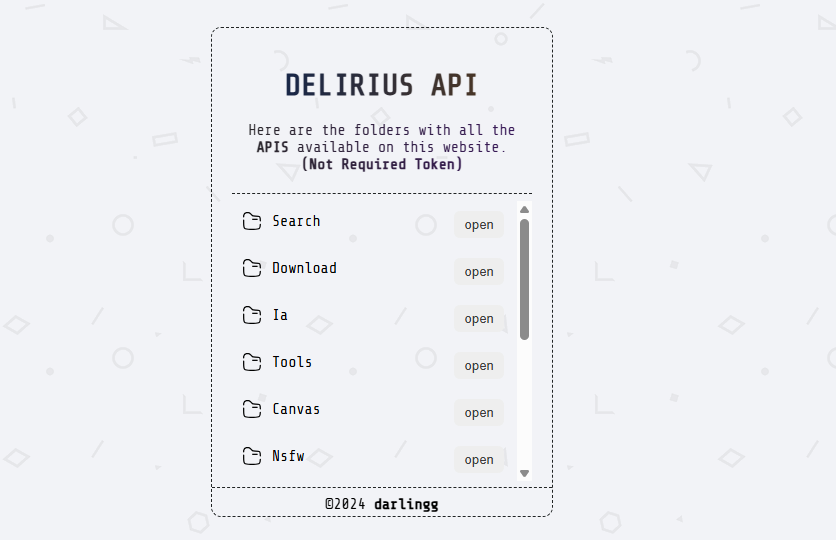 Delirius API — All-in-one API for search, download, and media processing.